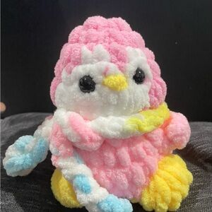 Colorful Plush Penguin Toy for Small Pets